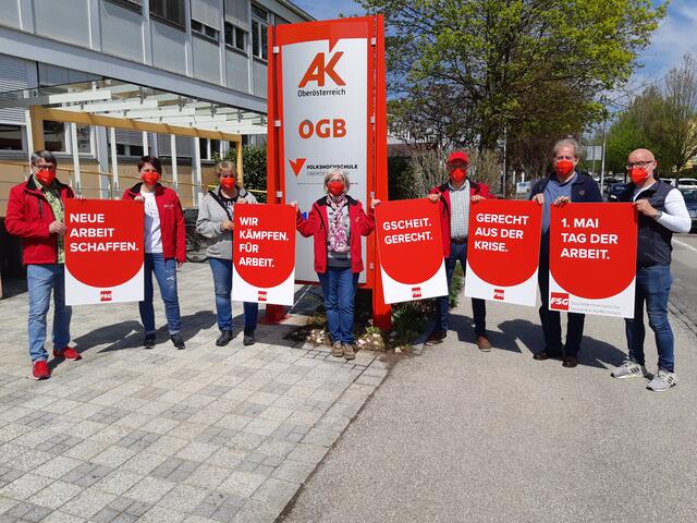 Die FSG Ried macht auf die Forderungen aufmerksam.