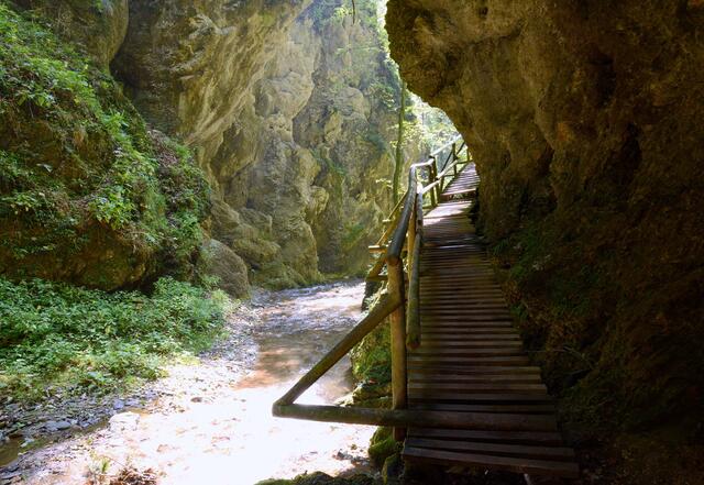 Nach einem harten Winter muss in der Kesselfallklamm noch einmal aufgeräumt werden.