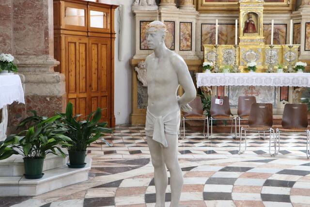 Ecce Homo von Mark Wallinger im Dom zu St. Jakob | Foto: Ricarda Stengg
