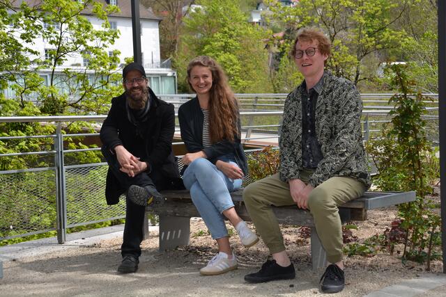 "Heimat x Mensch": Fotograf Michael Liebert, Kuratorin Birgit Wagner, Designer Stefan Radinger in Waidhofen.