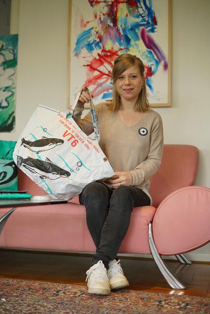 Sissi Vogler setzt mit ihren Upcycling-Produkten ein Statement für mehr Nachhaltigkeit.