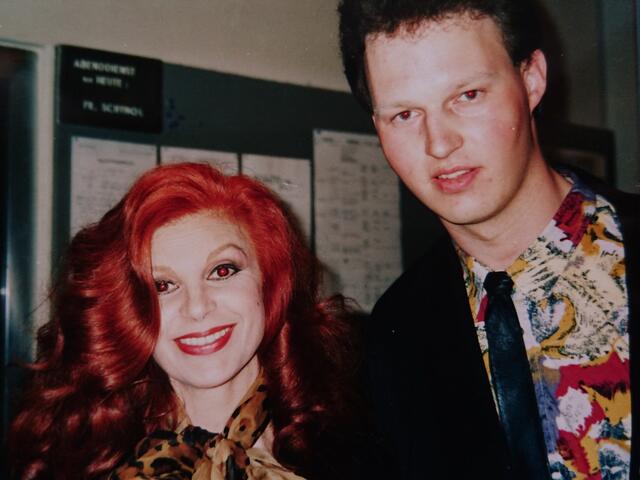 1992: Gerald Maierhofer mit Milva.