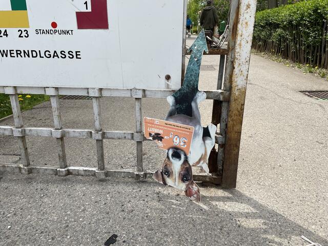Die Hinweisschilder für Hundebesitzer werden gerne aus der Wiese gerissen. | Foto: Brandl