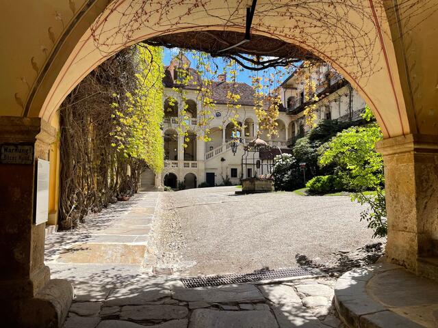 Ein wunderbarer Einblick in den Innenhof von Schloss Hollenegg | Foto: Susanne Veronik