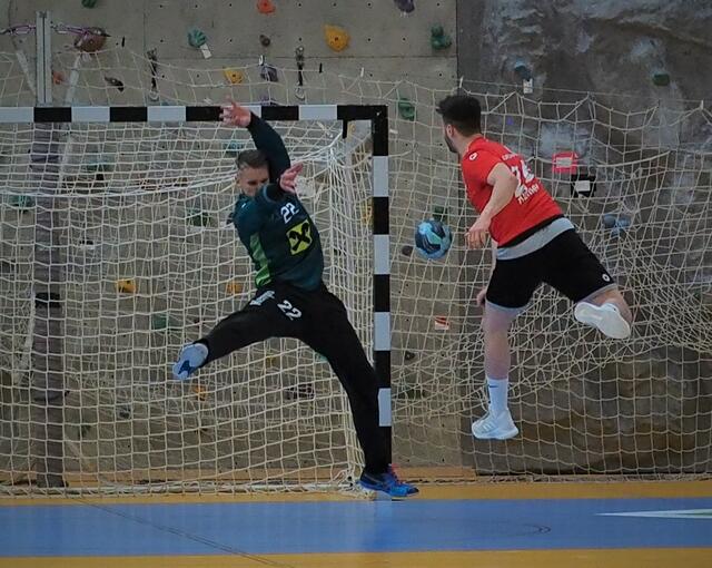 Aistis Pažemeckas war wieder der erhoffte starke Rückhalt im Tor der Sportunion Leoben. | Foto: Sportunion Leoben/Leithold