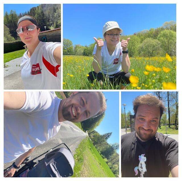 Quer durch die Steiermark gestern am Start: Angelika Thenhalter, Veronika Teubl-Lafer, Christoph Hausegger und Bernhard Hofbauer (v.l.n.r.) | Foto: WOCHE