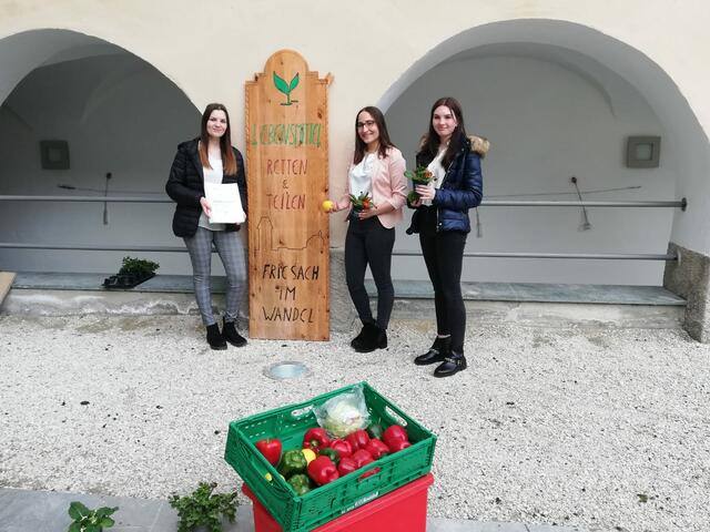 Die drei Maturantinnen der Agrar-Hak Althofen Vanessa Felsmayer, Katharina Koller und Lisa Rogl sammelten in ihren Diplomarbeiten Daten für "Friesach im Wandel".  | Foto: Privat