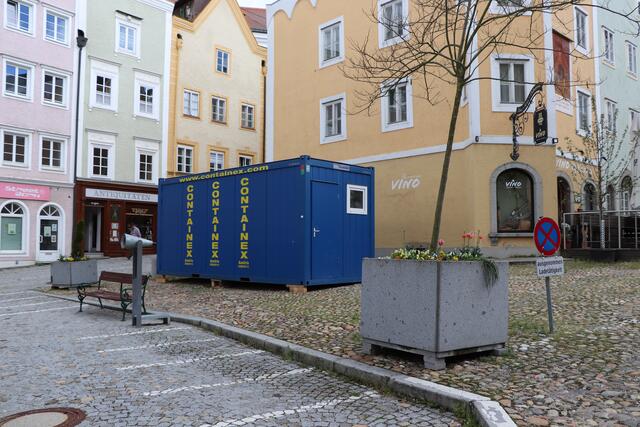 In diesem Container werden ab 19. Mai am Unteren Stadtplatz Selbsttests unter Aufsicht angeboten. | Foto: Ebner