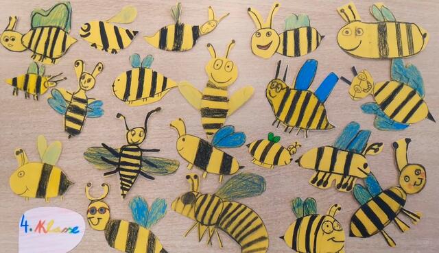 Die 4. Klasse der Volksschule Navis will man einem ganz besonderen Projekt zum Schutz der Bienen beitragen.  | Foto: privat