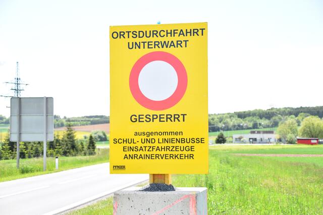 Auch die Ortsdurchfahrt Unterwart ist seit der Vorwoche nur noch für Anrainerverkehr passierbar. | Foto: Michael Strini