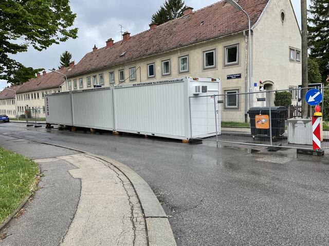 Die Gurgelbox in der Favoritner Franz-Schrecker-Gasse in der Hansson-Siedlung.