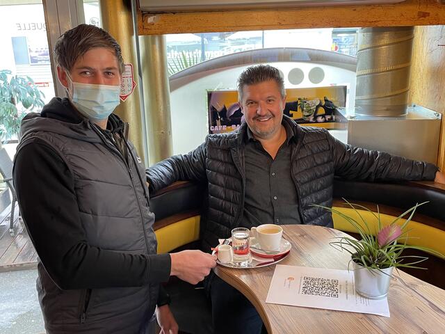 Monte Lupo- und Sixties-Chef Nico Grilz mit Gast Norbert Rainer | Foto: RMK