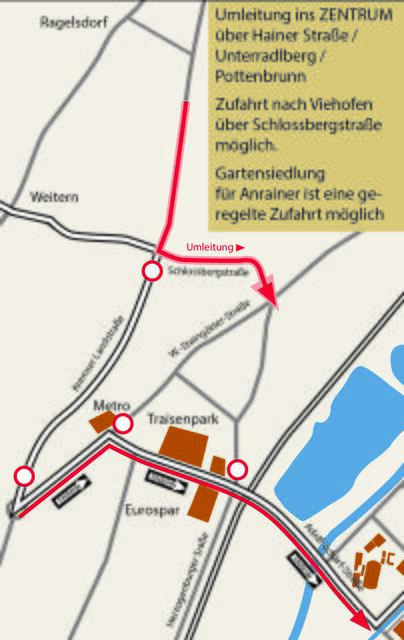Umleitungen im Zentrum | Foto: Bestzeit