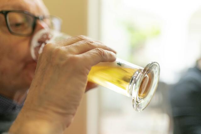Endlich wieder ein frisch gezapftes Gösser Bier vom Faß! | Foto: Klaus Pressberger