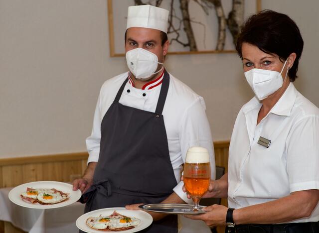Anrichten im Seminar-Park-Hotel Hirschwang.