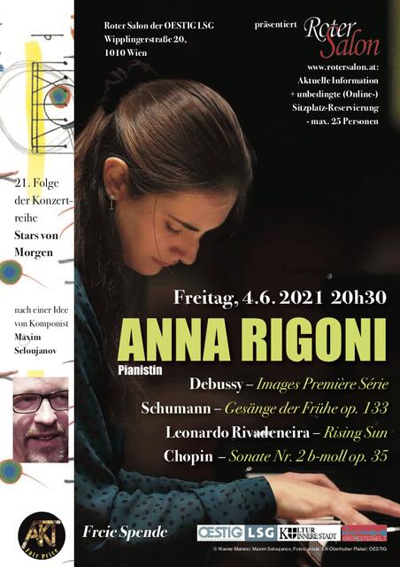 Herausragende, gefühlsintensive Star-Hoffnung: Pianistin ANNA RIGONI.