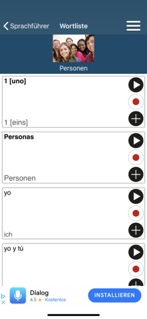Unser App-Tipp der Woche "50 Sprachen – 50 languages" ist eine App bei der man spielerisch in eine neue Sprache eintauchen kann. Die App ist für IOS und Android kostenlos. | Foto: Screenshot