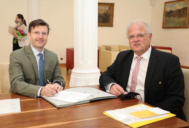 Thomas Hagmann und Bgm. Reinhard Resch | Foto: Stadt Krems