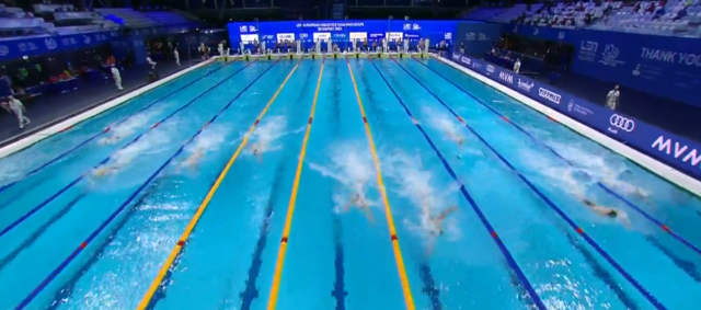 Der 4 x 100 Meter Lagen Bewerb mit Österreich. | Foto: RMK