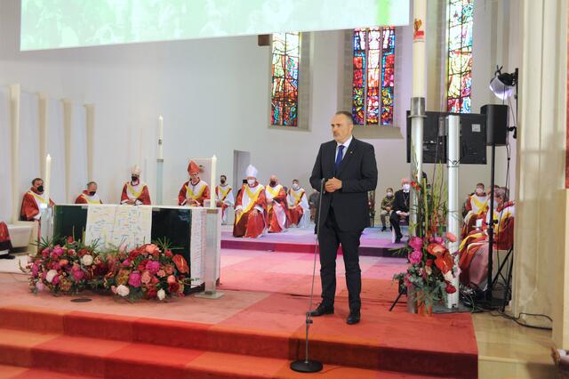 Landeshauptmann Hans Peter Doskozil bei der Festrede im Eisenstädter Dom | Foto: LMS