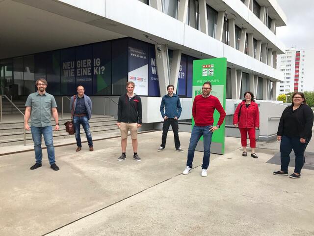 Christian Gießwein (WIFI), Thomas Schnabl, Roland Illmeyer, Markus Hofer, Peter Gaugutz, Petra Heitzer und Kathrin Rupp. | Foto: AMS LF