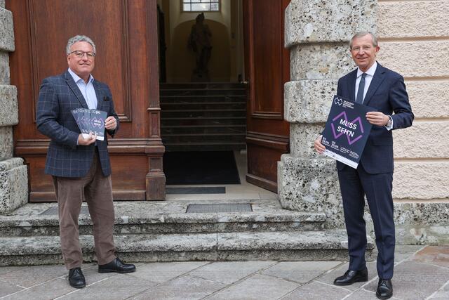 Landeshauptmann-Stellvertreter Heinrich Schellhorn und Landeshauptmann Wilfried Haslauer | Foto: Land Salzburg / Franz Neumayr