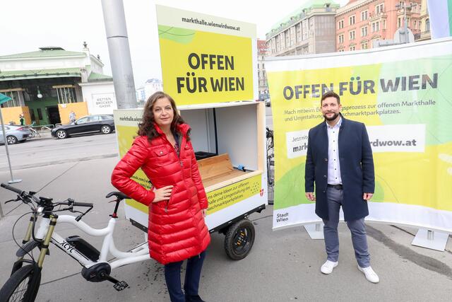 Stadträtin Ulli Sima (SPÖ), will eine Markthalle am Naschmarkt-Parkplatz. Mariahilfs Bezirksvorsteher Markus Rumelhart (SPÖ) will die beste Lösung für Anrainerinnen und Anrainer. | Foto: BV6