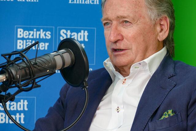 Matthias Moosleitner bei der Aufzeichnung des Podcasts „Einfach näher dran“. | Foto: Stefan Schubert