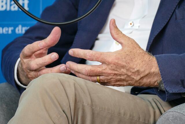 Matthias Moosleitner bei der Aufzeichnung des Podcasts „Einfach näher dran“. | Foto: Stefan Schubert