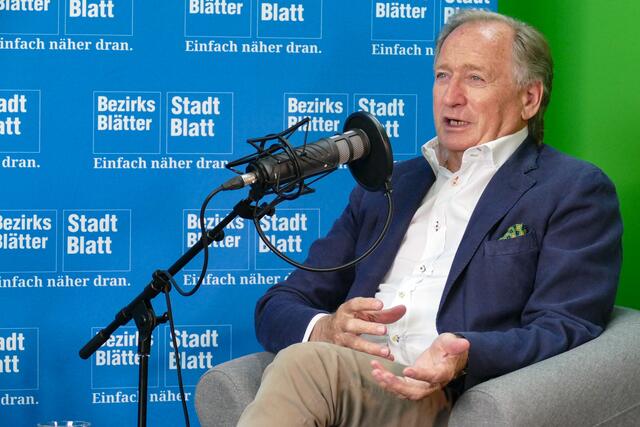 Matthias Moosleitner bei der Aufzeichnung des Podcasts „Einfach näher dran“. | Foto: Stefan Schubert
