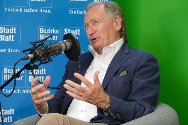 Matthias Moosleitner bei der Aufzeichnung des Podcasts „Einfach näher dran“. | Foto: Stefan Schubert