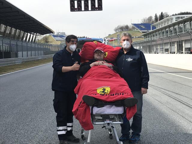 Ein Traum wurde war: Der Ferrari-Fan Jürgen am Red Bull Ring in Spielberg. | Foto: Rollende Engel