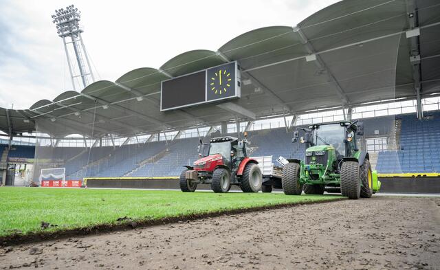Die Merkur Arena erhält einen komplett neuen Rasen. | Foto: MCG/Wiesner