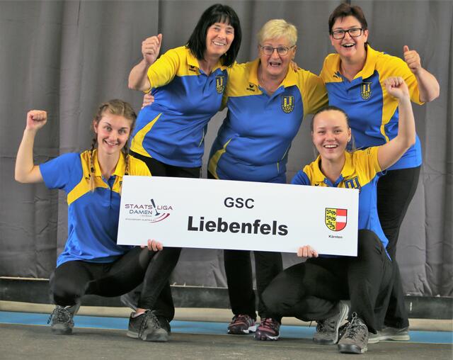 Team GSC Liebenfels: (hi. von links)Pauline Isopp, Irmgard Regatschnig, Margit Regenfelder, (vo.) Bettina Rauscher und Anja Salbrechter.