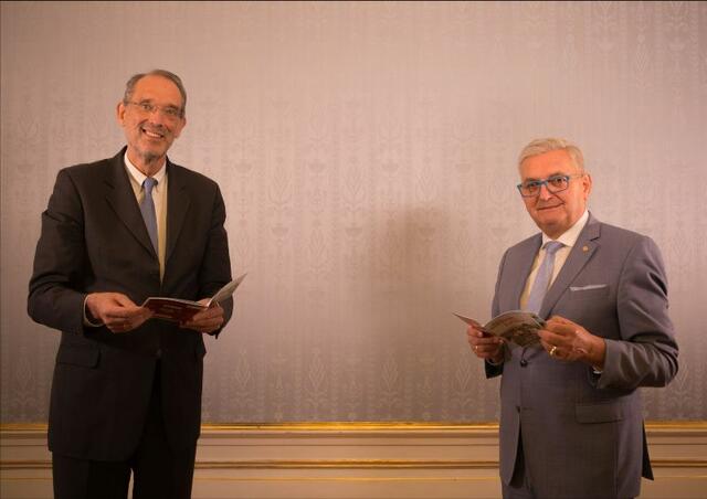Bildungsminister Heinz Faßmann und Gemeindebundpräsident Alfred Riedl. | Foto: BMBWF