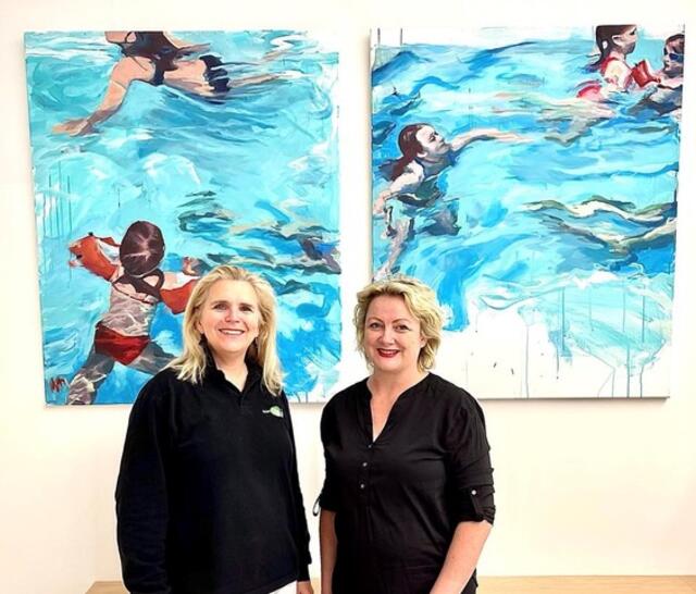 Dora Mai (r.) und Ulli Zembsch im Gelenk-Zentrum.