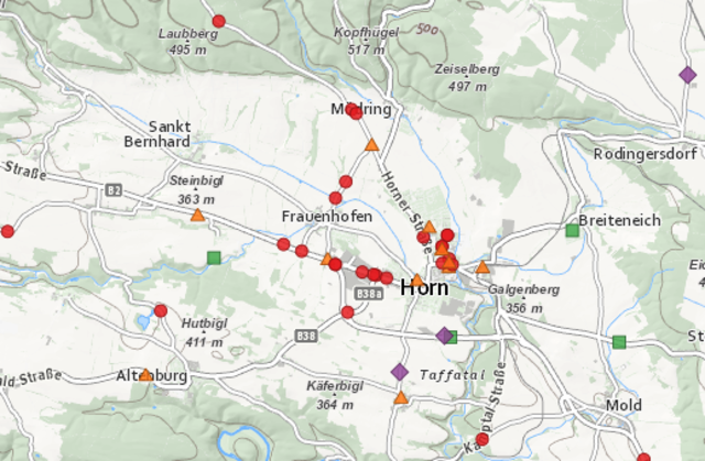 In der Stadt Horn sind 29 Unfälle im Jahr 2020 passiert.