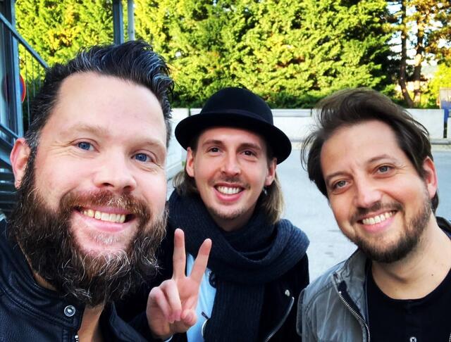 Christoph Murke, Armin Polsinger und Tom Edler (von links) machten gute Figur bei "Guten Morgen Österreich"