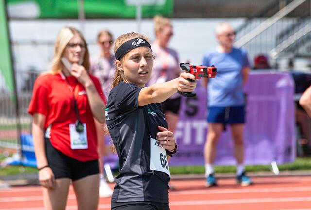 Auch beim Schießen bewies die Südoststeirerin ihr großes Talent.