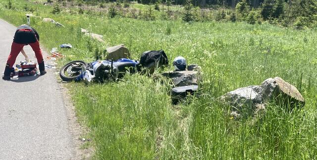 Die Granitsteinformation erstreckt sich laut Polizei über eine Distanz von etwa 40 Metern. | Foto: Polizei