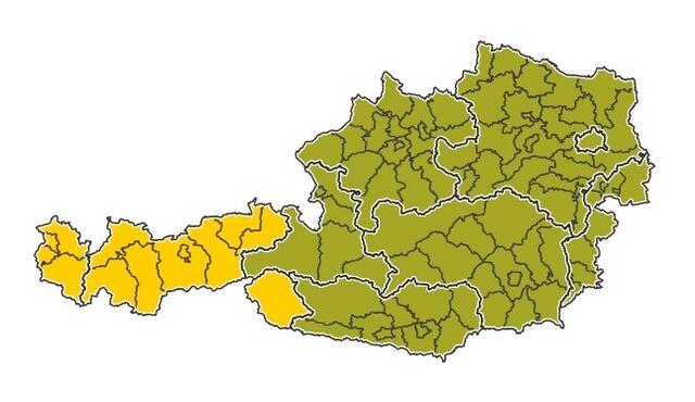 So sieht die aktuelle Corona-Ampel-Karte für Österreich aus.