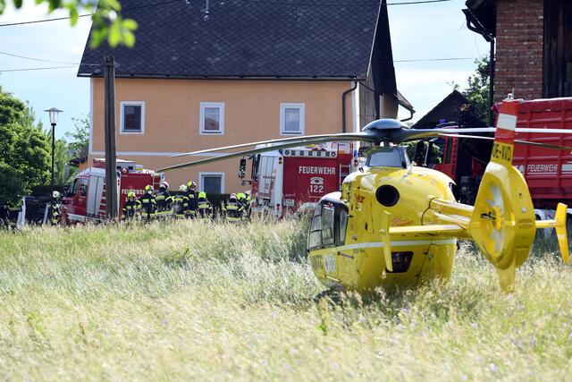Der Hubschrauber stand im Einsatz.