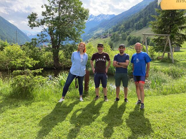 von links, FRIEDLE Angela (Tiroler Fischereiverband), SILLER Reinhard (ObmannStV.), PFURTSCHELLER Norbert (Kassier), MÜLLER Markus (Obmann) | Foto: FV Neustift