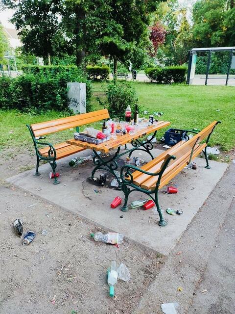 Stadtpark Krems am frühen Morgen