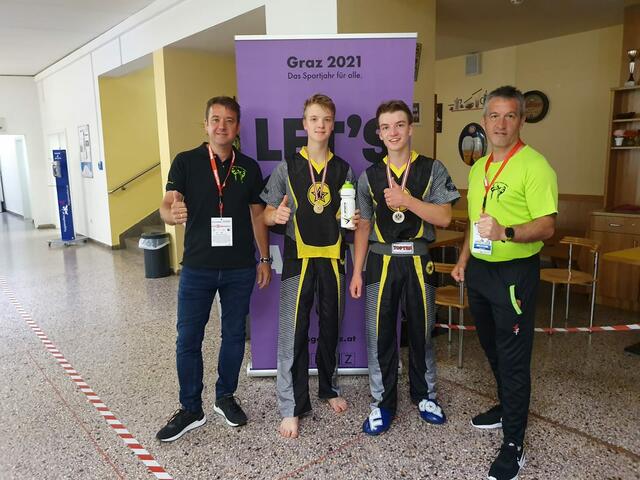 Große Freude bei Kevin und Marco Masser (v.l.) über Gold und Silber bei den Sport Austria Finals | Foto: KK