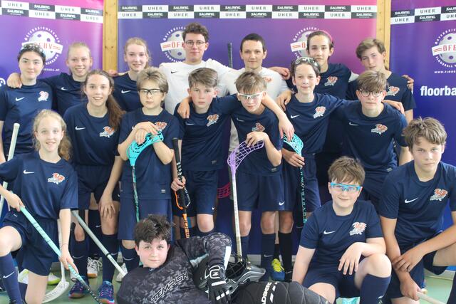 So schauen die jungen Helden aus Liesing aus: Die U14-Mannschaft der FBC Dragons. | Foto: FBC Dragons 