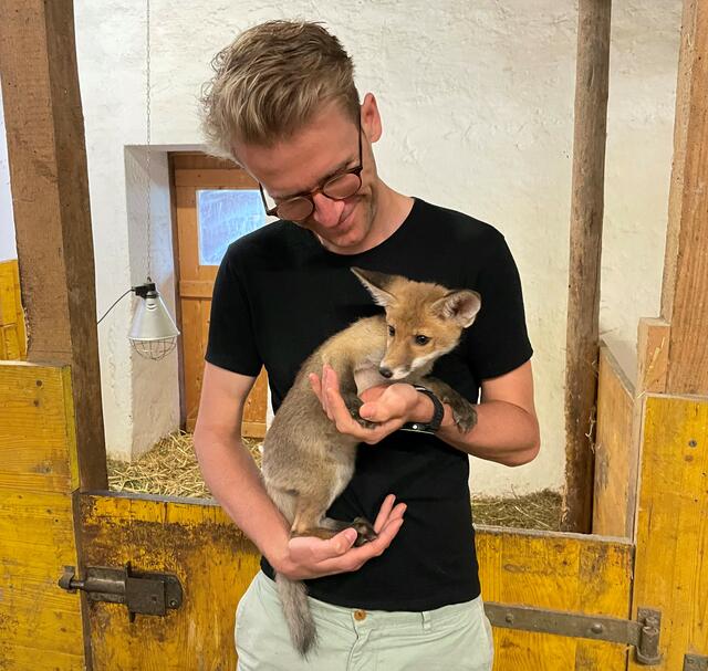 Matthias Danzmayr mit Fuchsmädchen Tchibo.