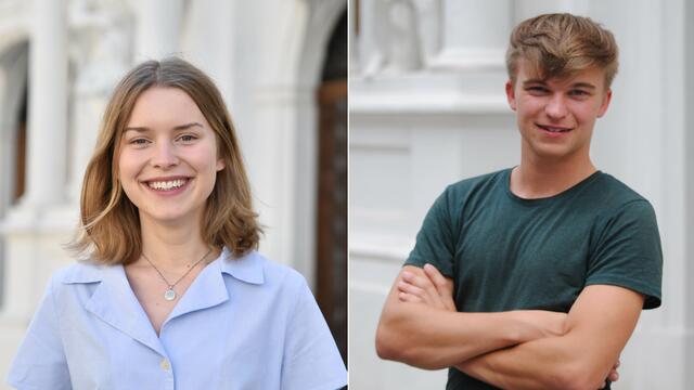 Clara Deutsch und Christian Zinner kandidieren bei der Wahr zur Landesschülervertretung. | Foto: Semrad