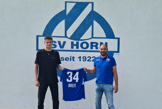 Philipp Breit, Geschäftsführer Andreas Zinkel | Foto: SV Horn