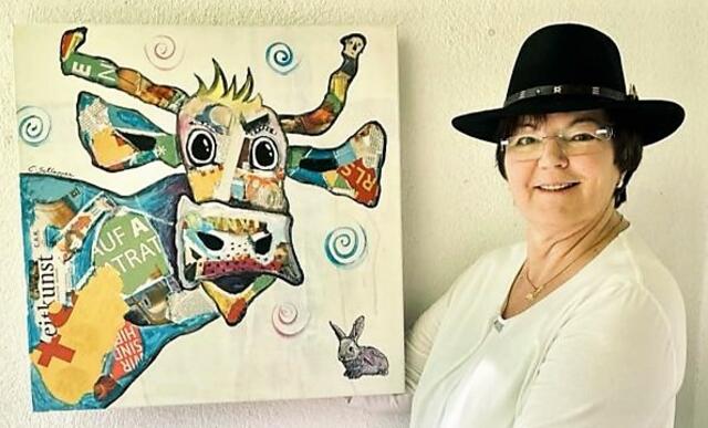 Die sympathische Künstlerin Cäcilia Schlapper präsentiert bei den Tiroler Tagen der offenen Ateliers unter anderem eines ihrer neuesten Werke mit dem Titel "Melitta" in ihrem Atelier in Walchsee.